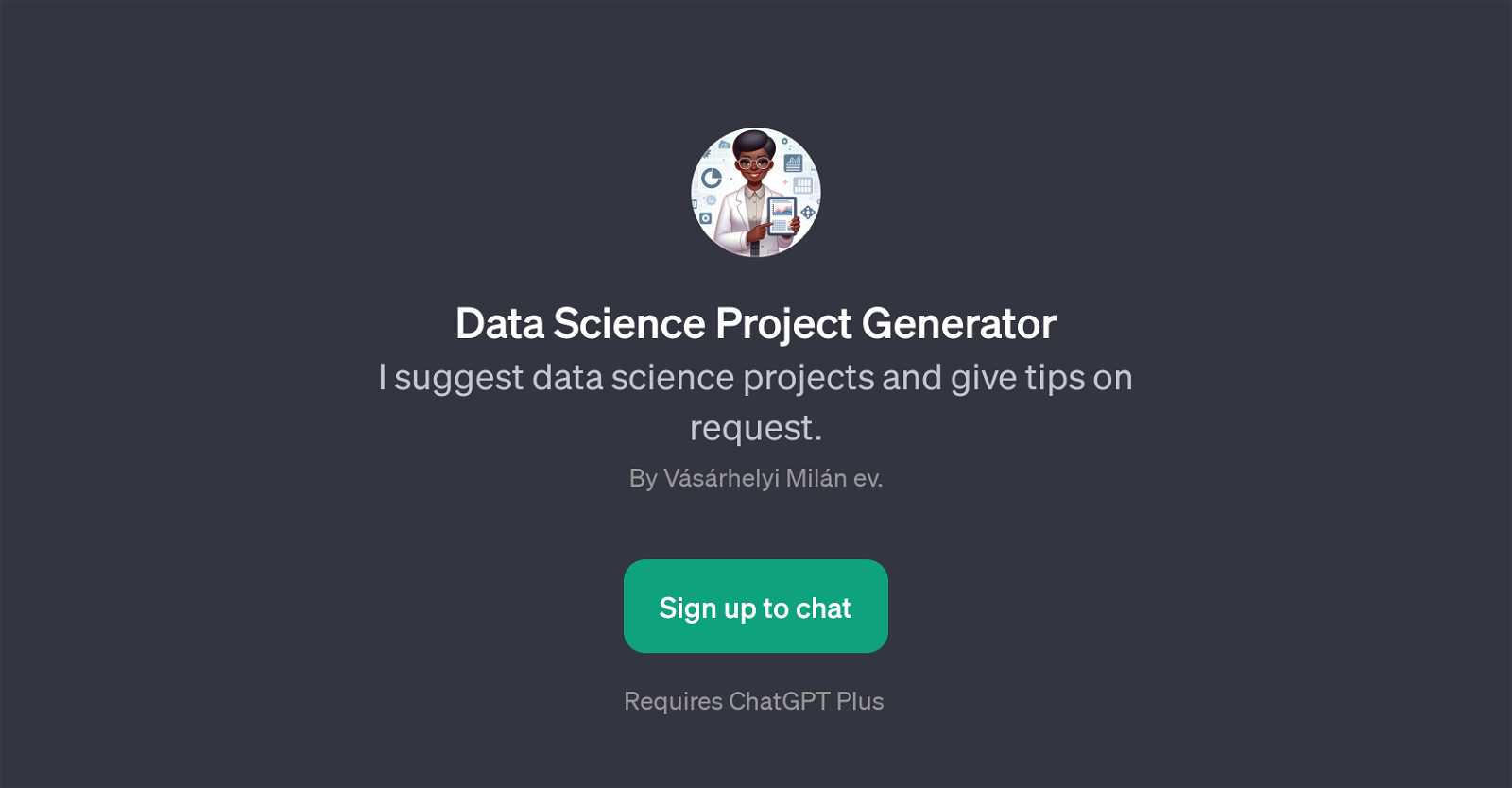 Data Science Project Generator website