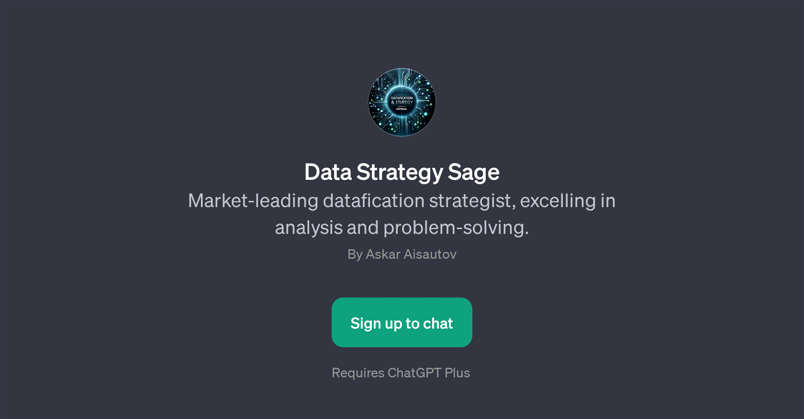 Data Strategy Sage website