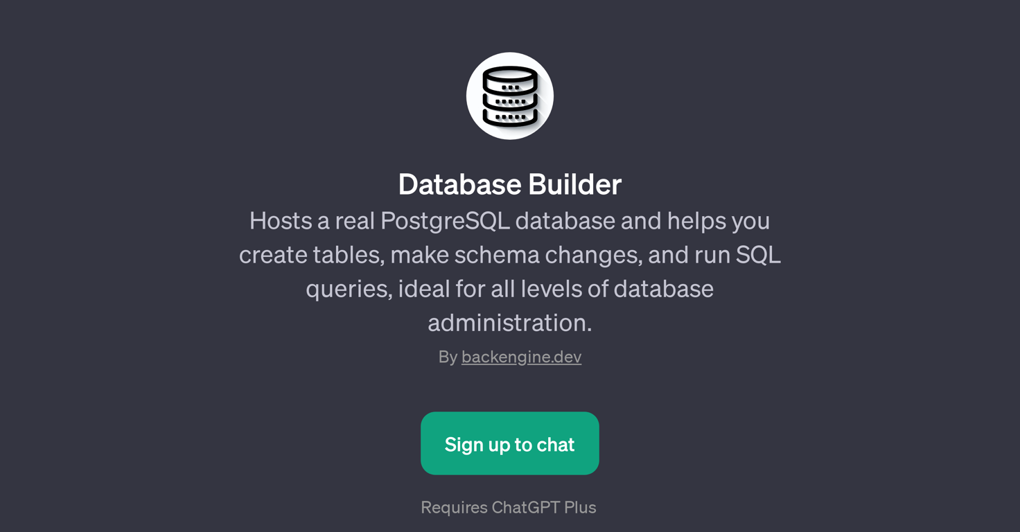 Database Builder website