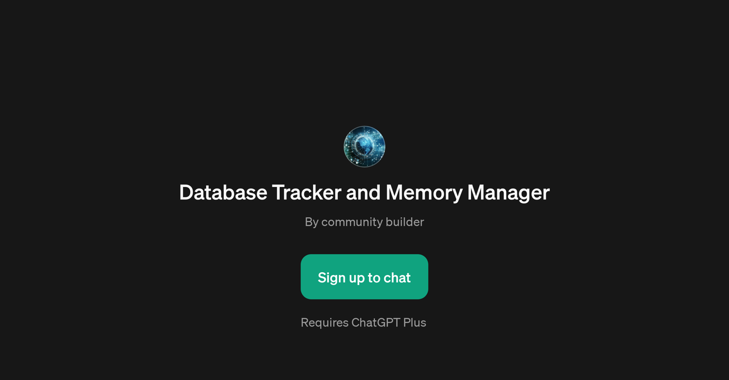 Database Tracker and Memory Manager website