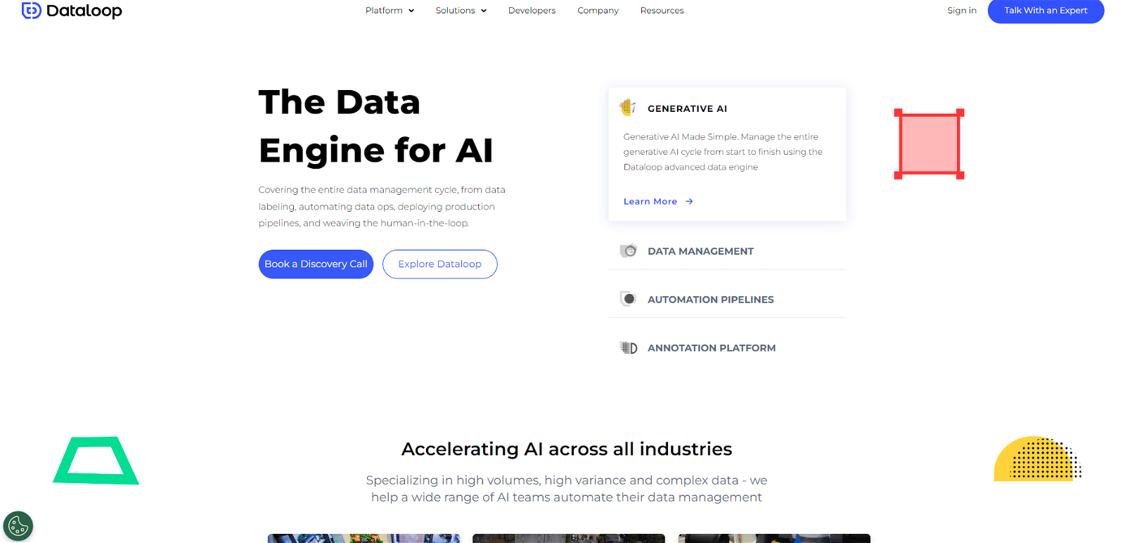 Dataloop AI website
