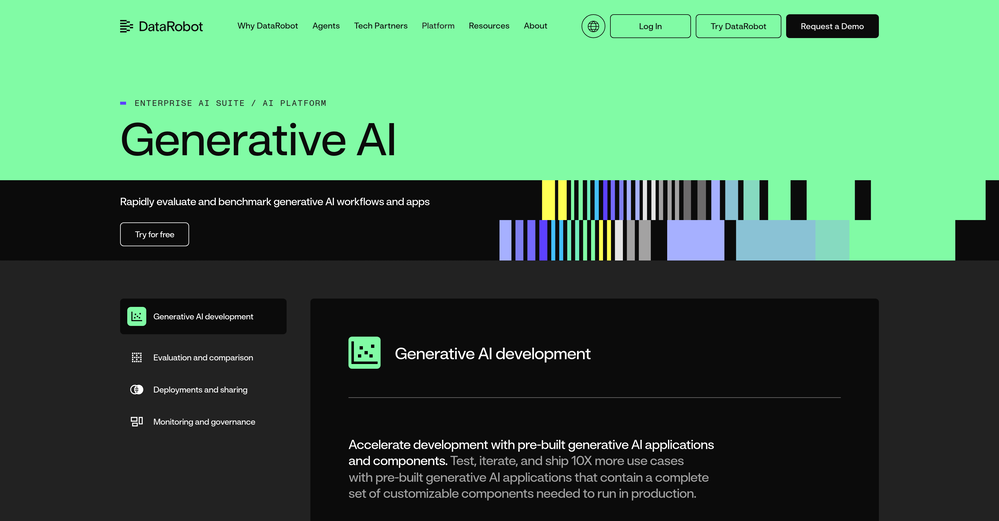 DataRobot Generative AI website