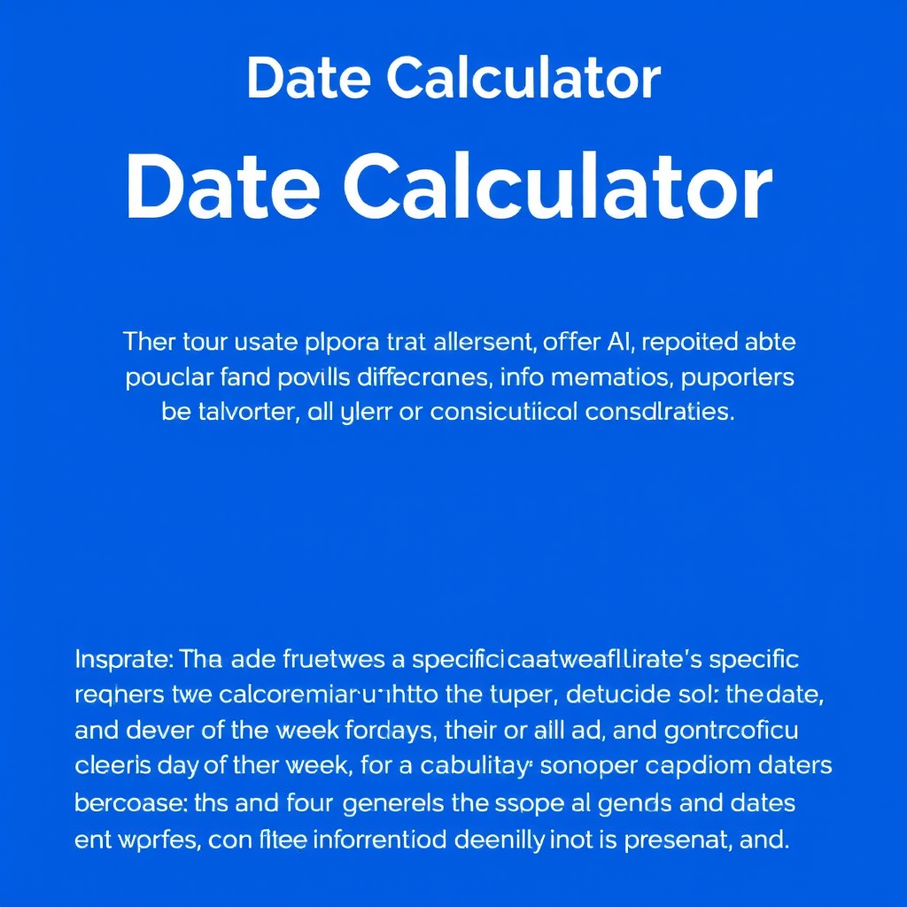 Date Calculator - (Free, No Signup AI Tool)