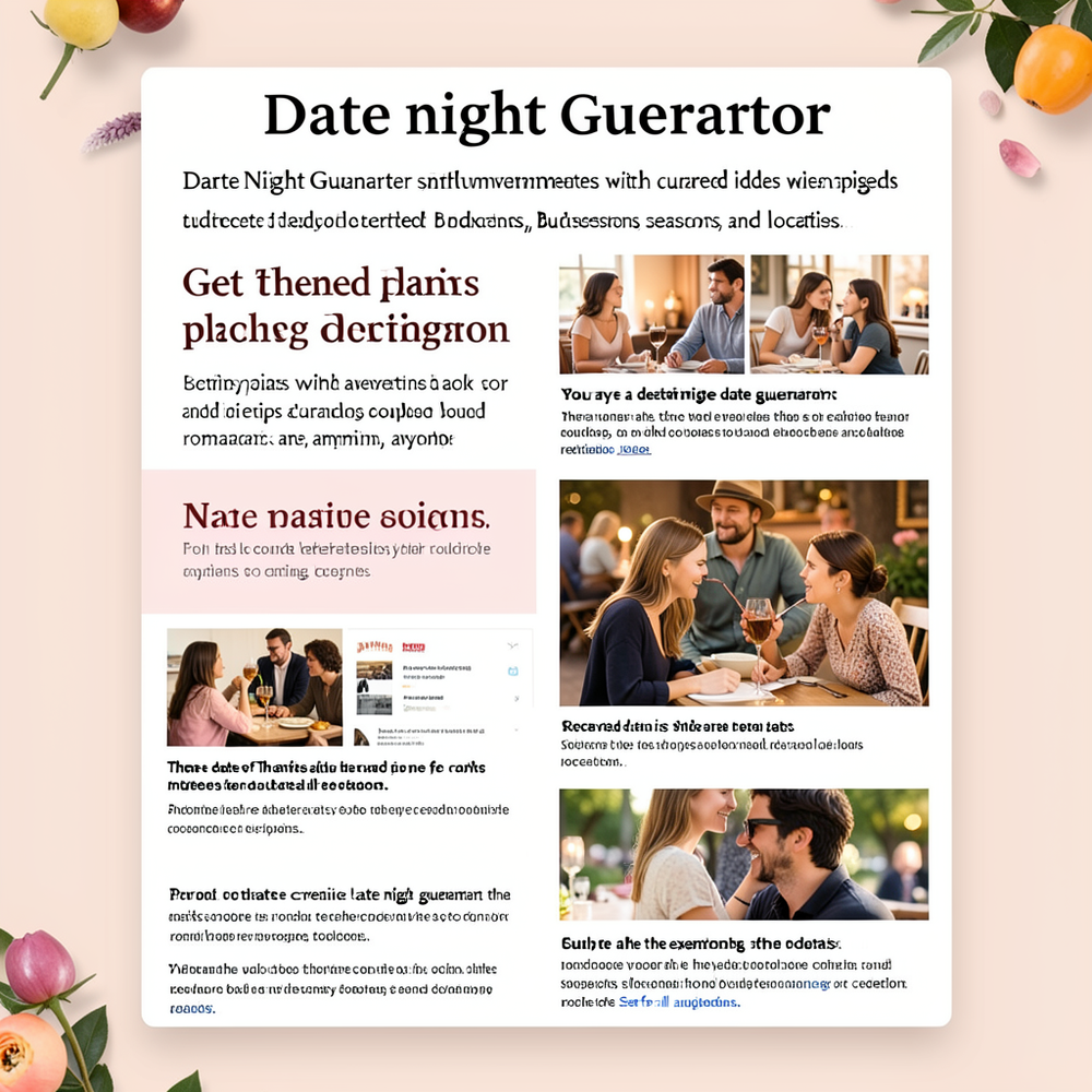 Date night generator website