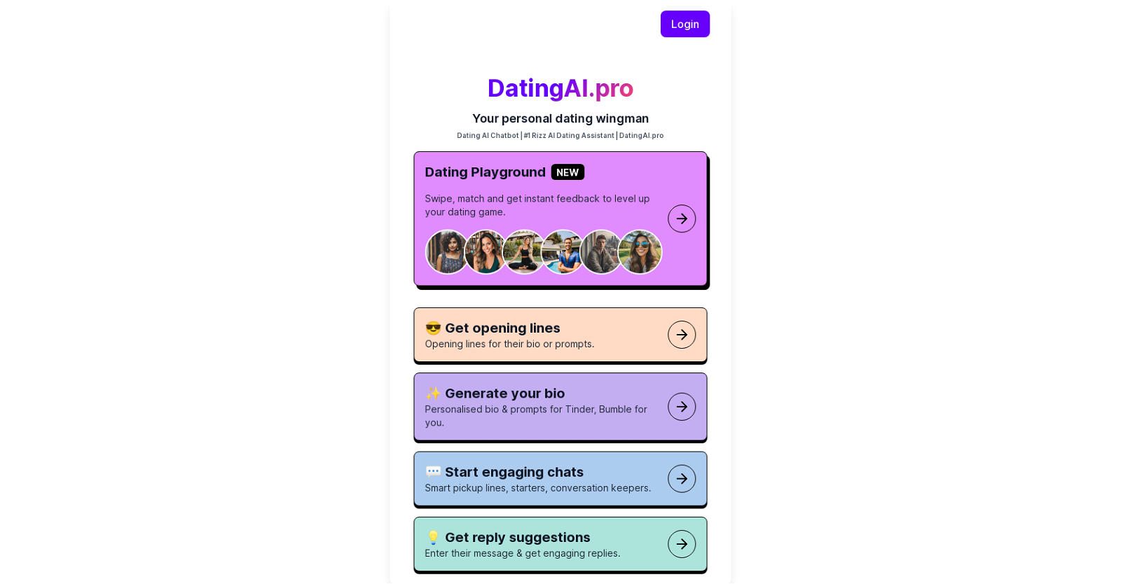 Dating AI Pro website