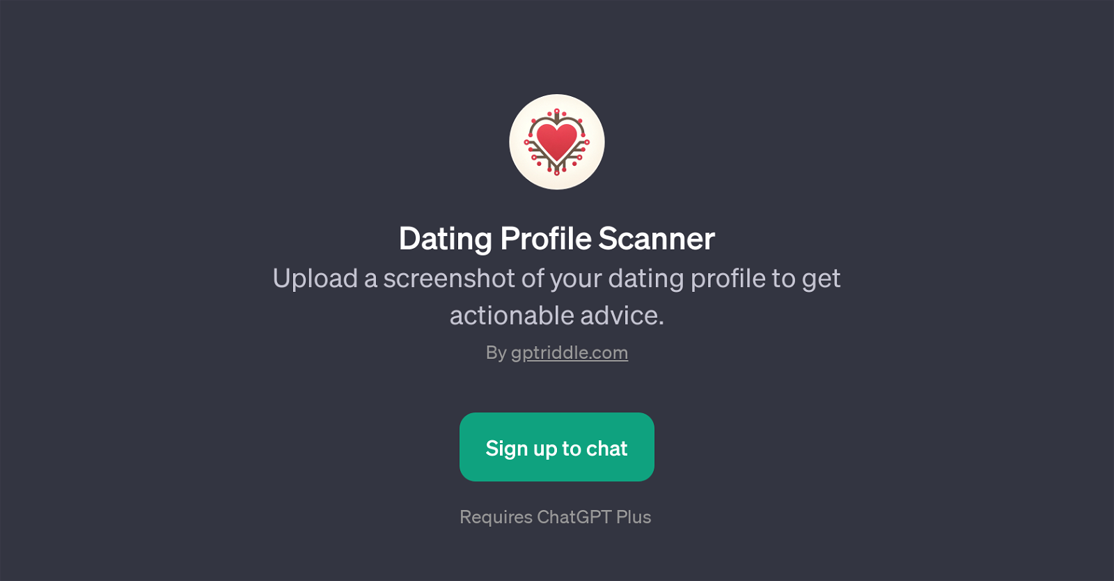 Dating Profile Scanner website