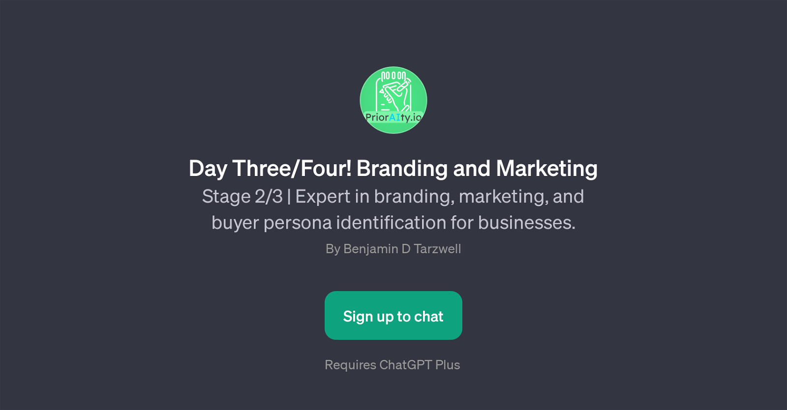Day Three/Four! Branding and Marketing website