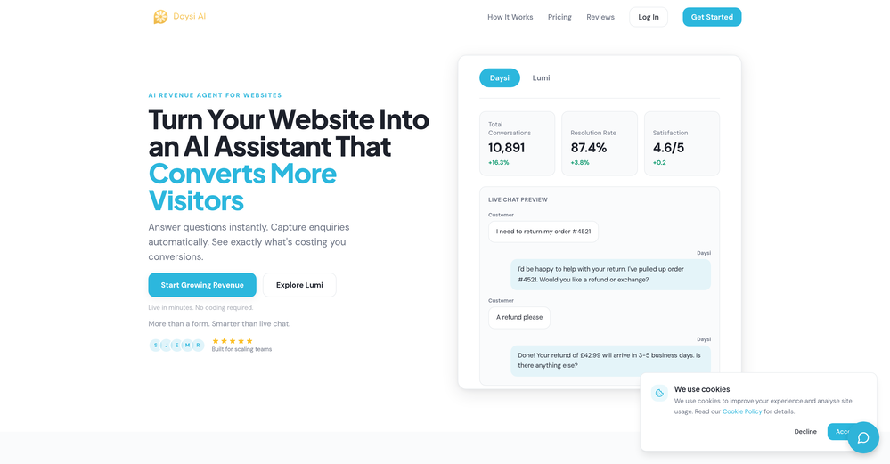 Daysi AI website