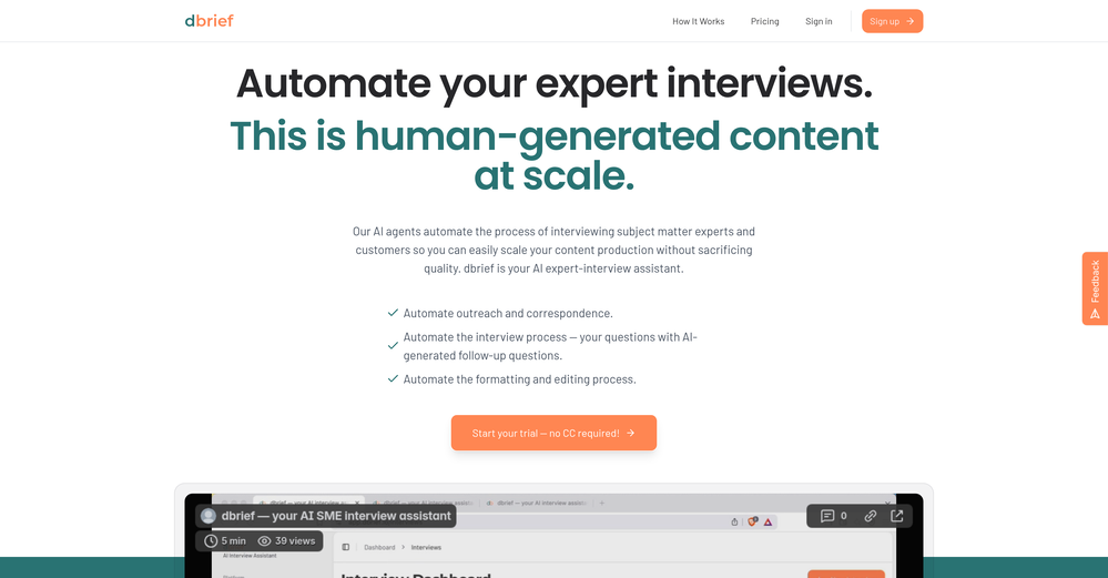 dbrief website