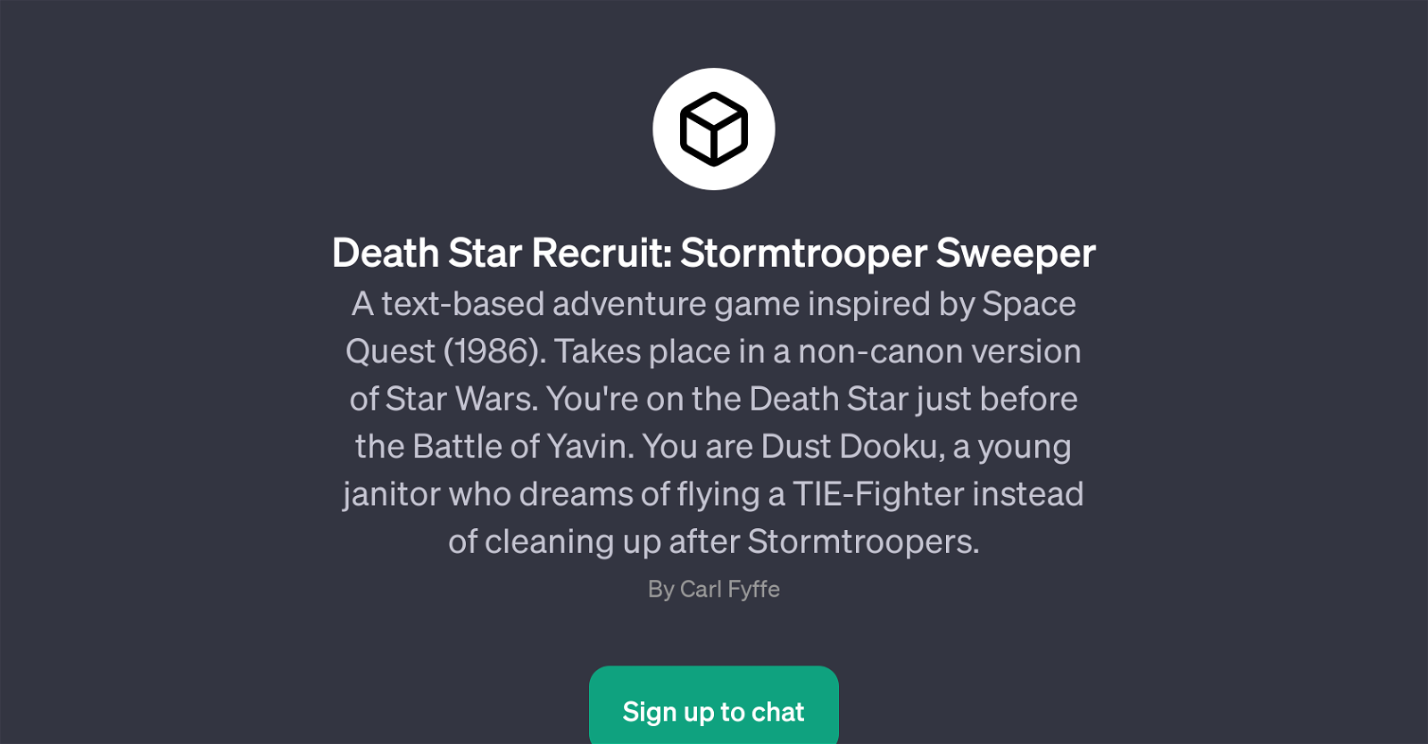 Death Star Recruit: Stormtrooper Sweeper website