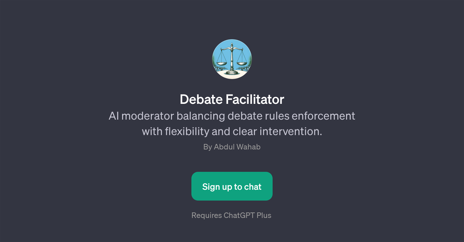Debate Facilitator website