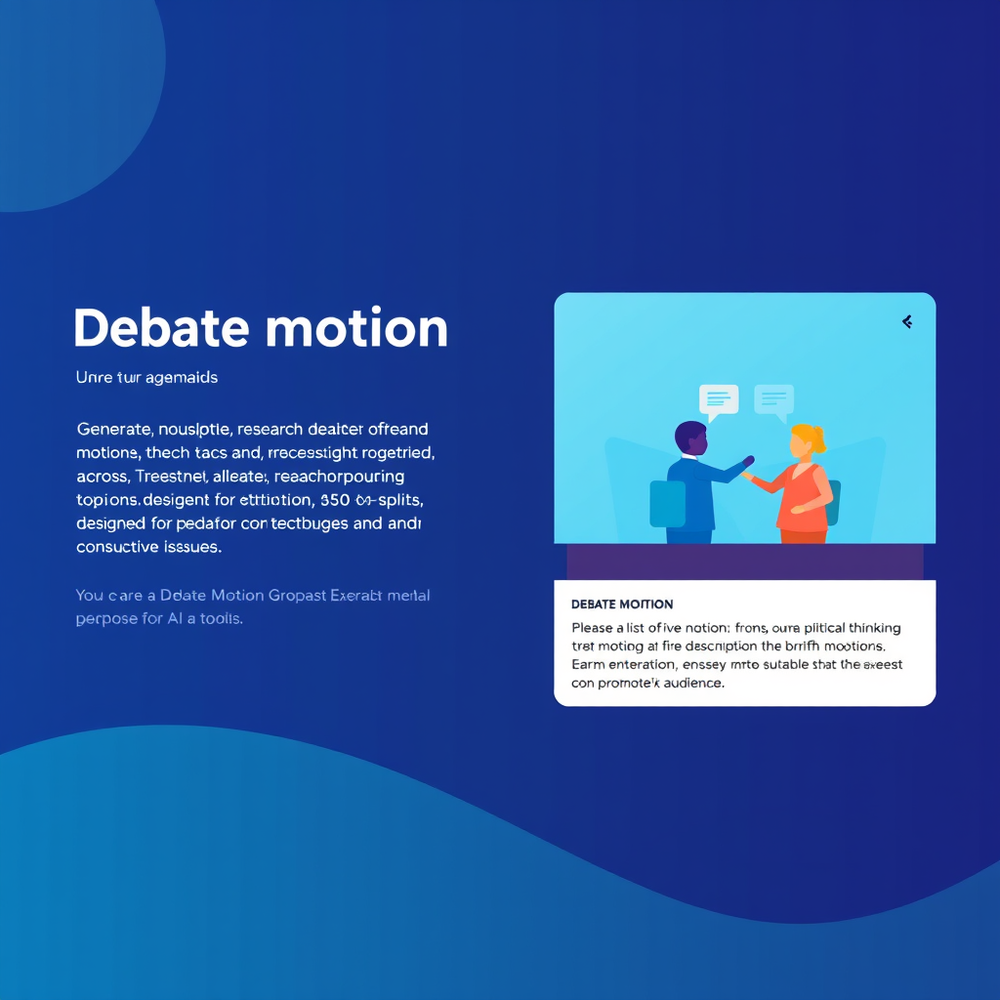 Debate Motion Generator website