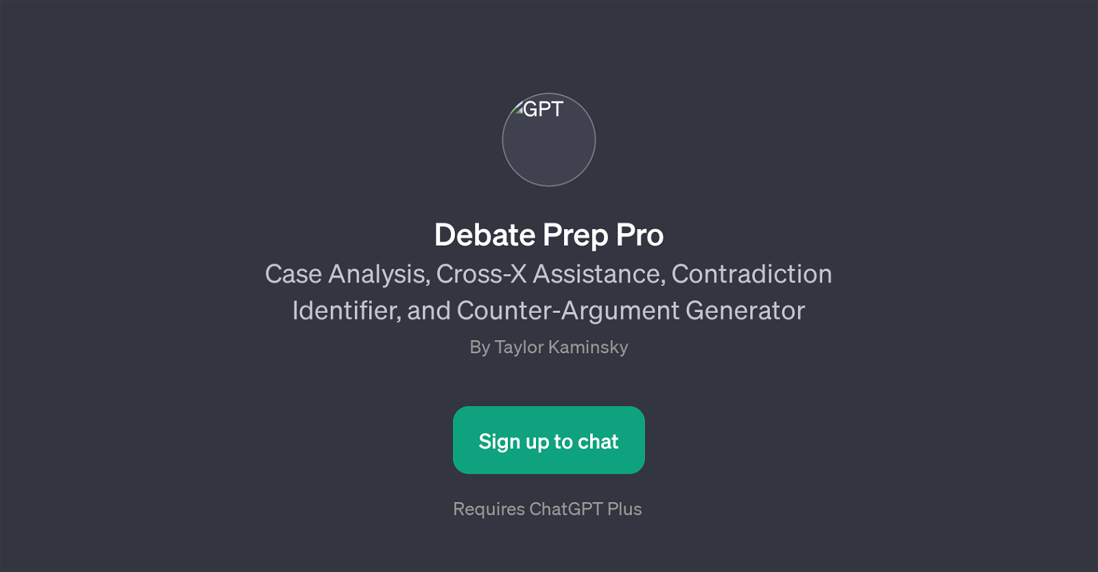 Debate Prep Pro website