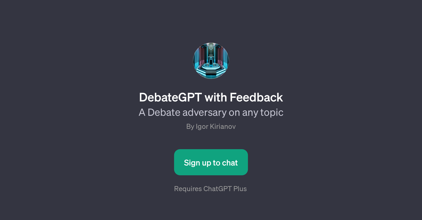 DebateGPT with Feedback website
