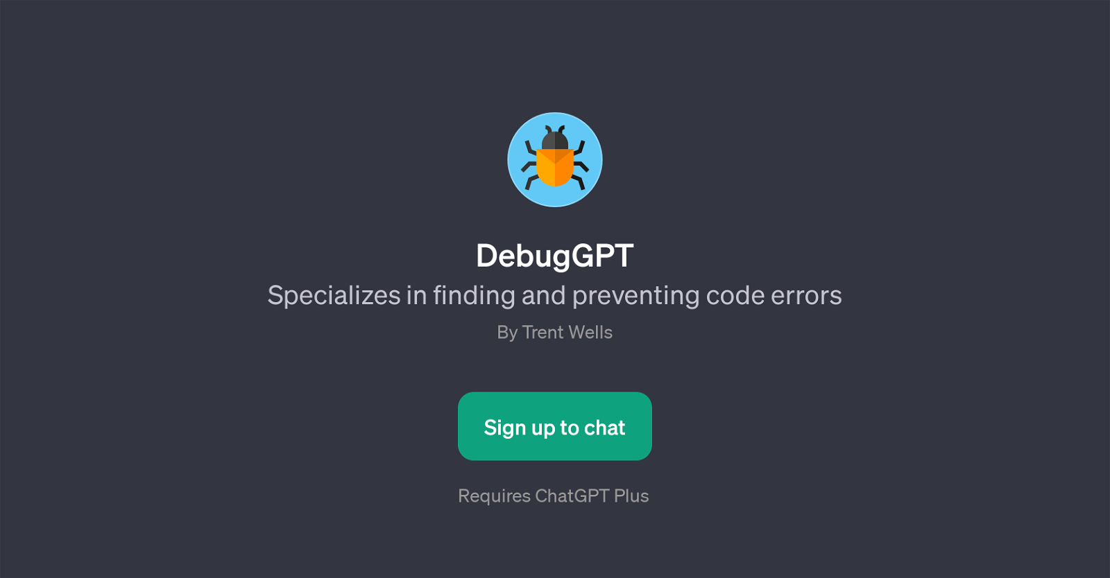 DebugGPT website