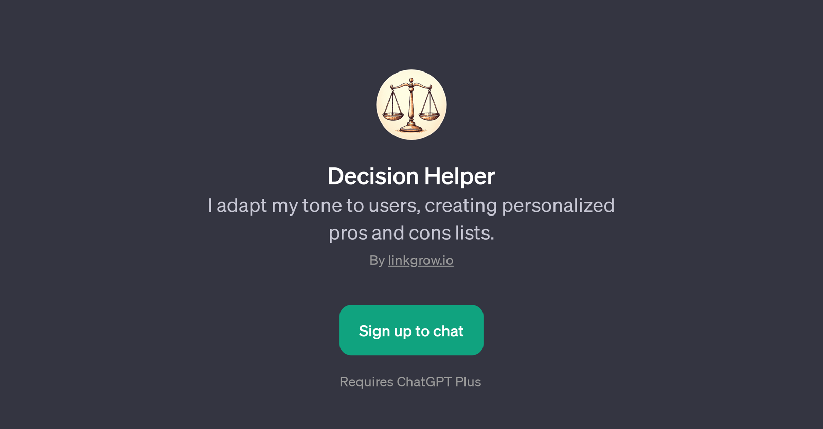 Decision Helper website