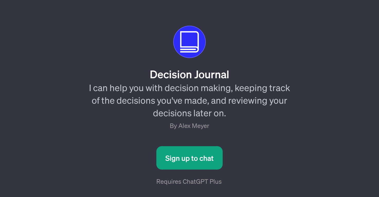 Decision Journal website