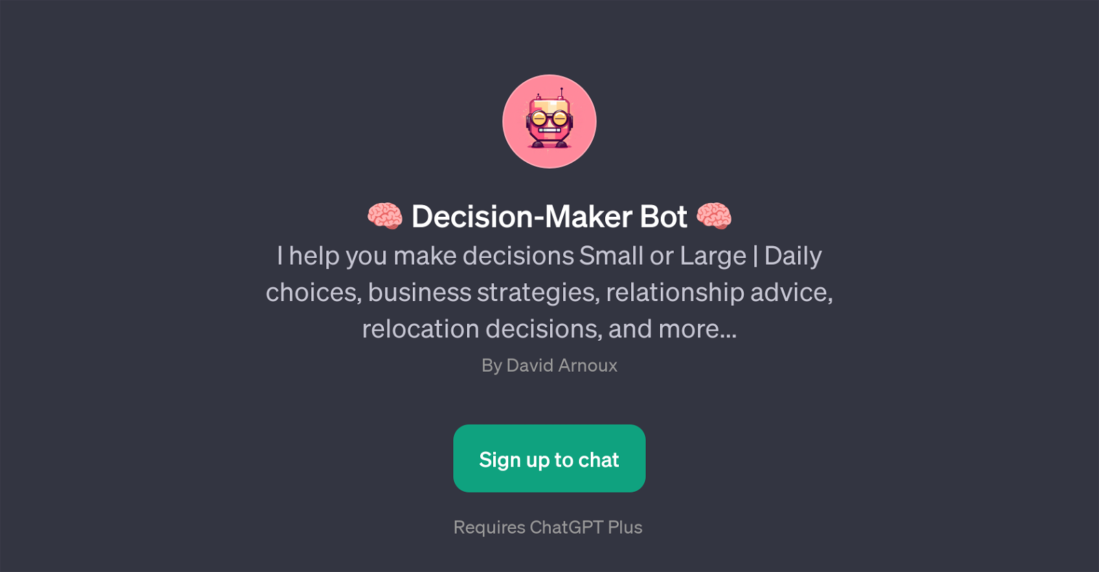 Decision-Maker Bot website