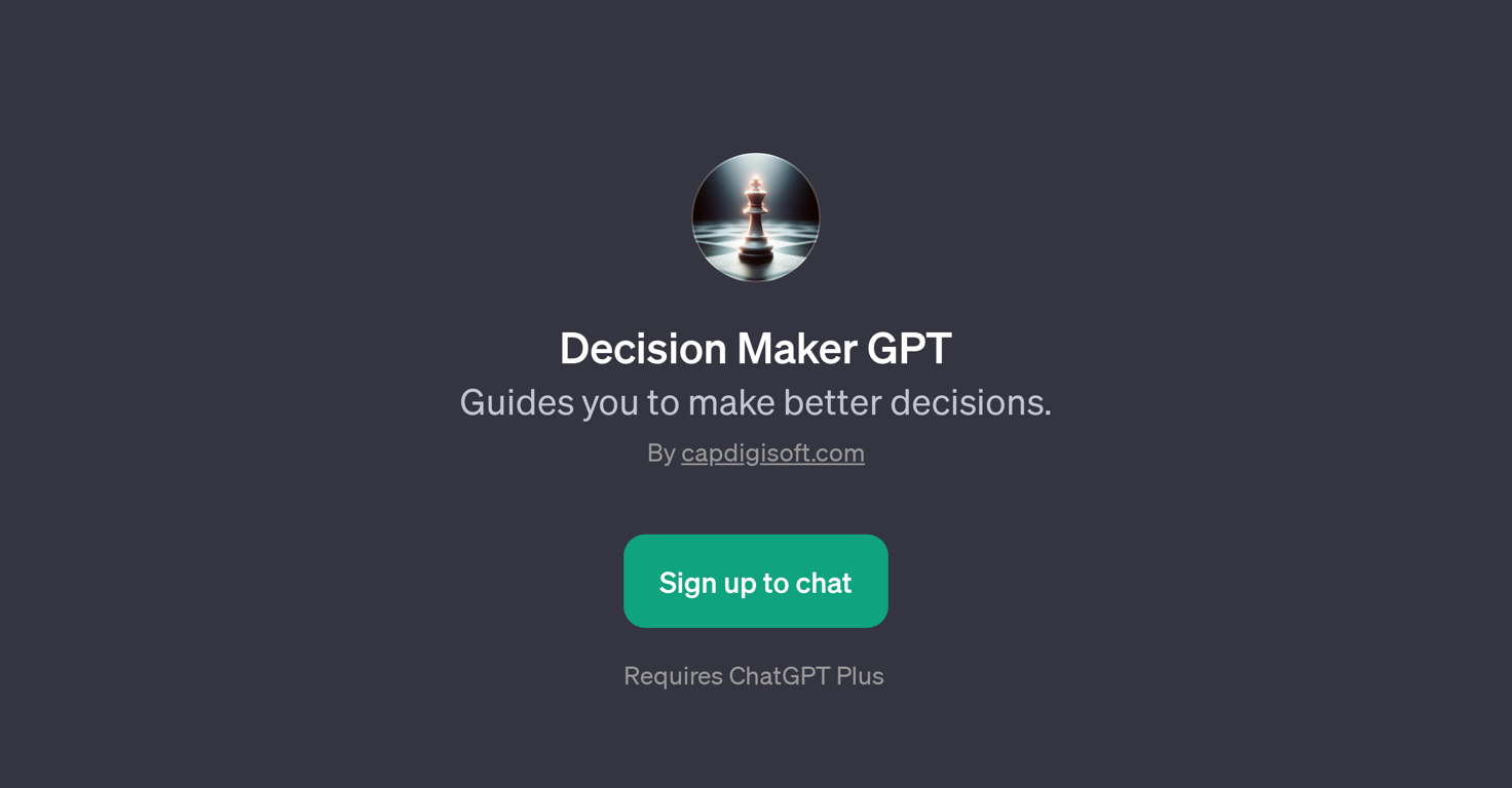 Decision Maker GPT website