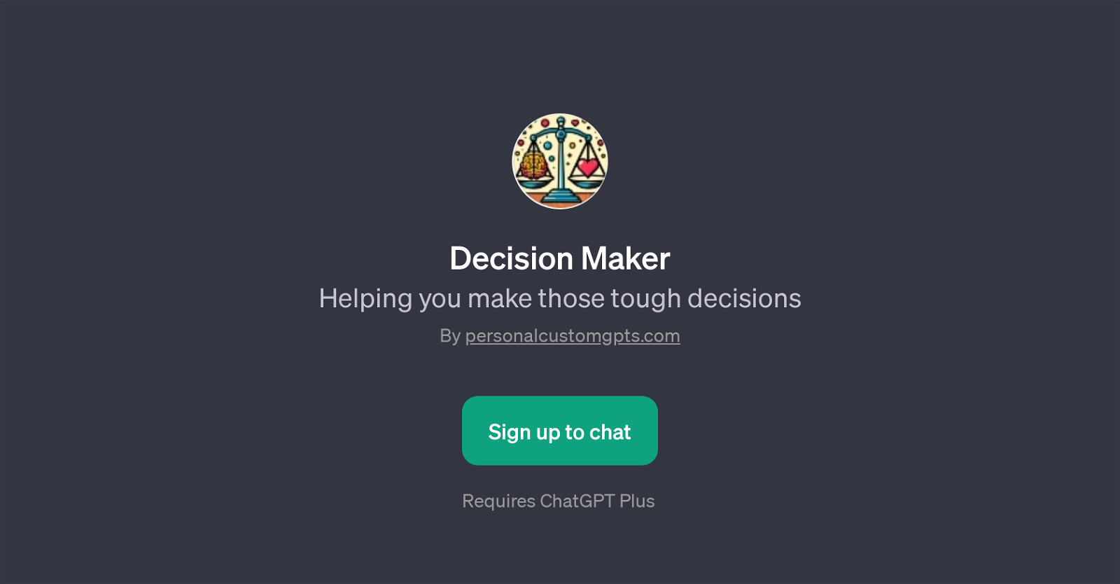 Decision Maker website