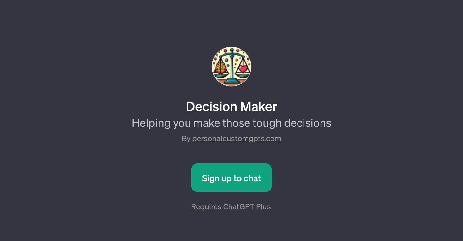 Decision Maker website