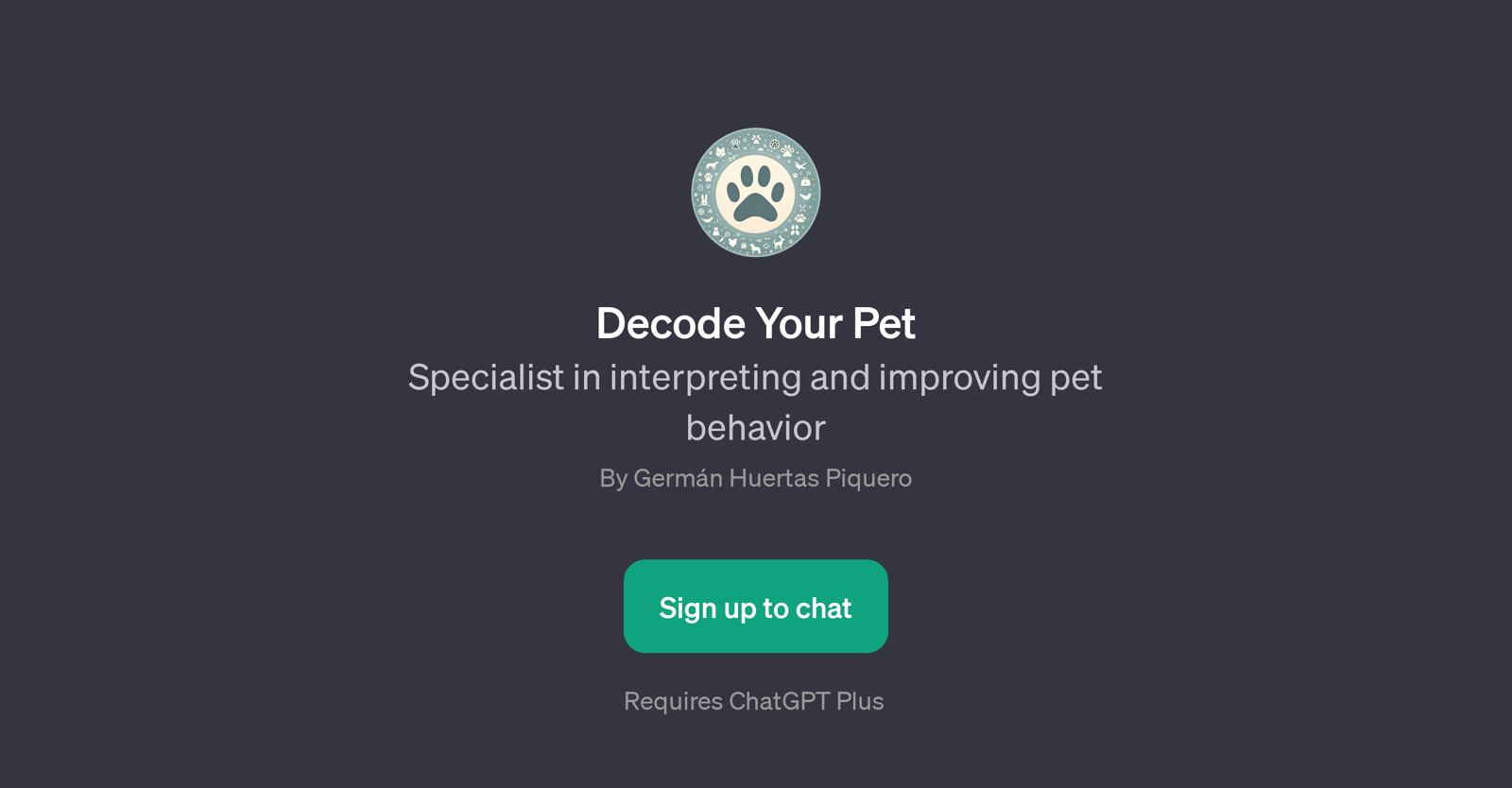 Decode Your Pet website