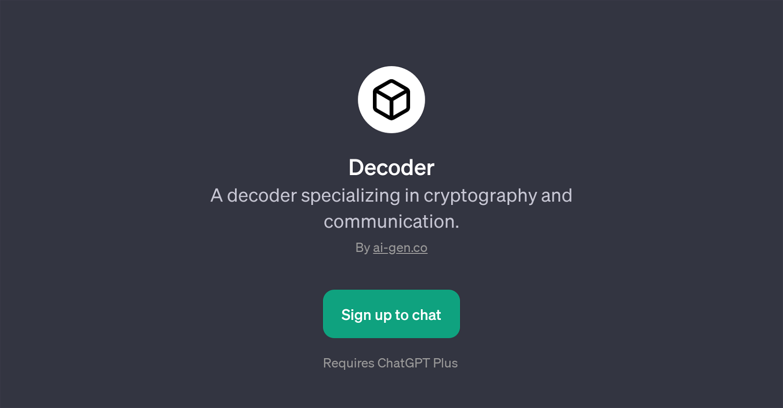 Decoder website
