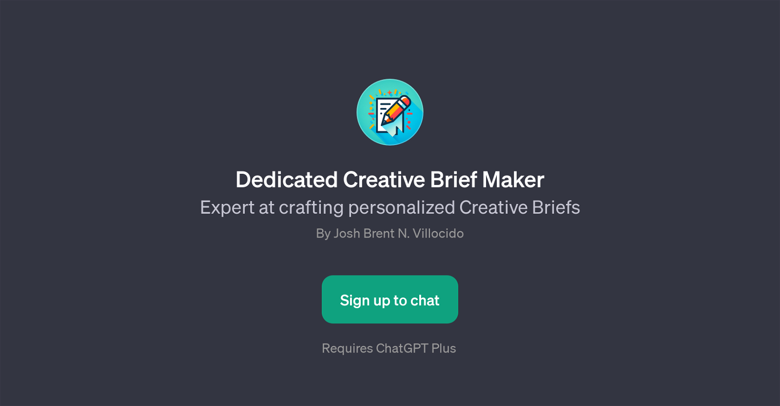Dedicated Creative Brief Maker website