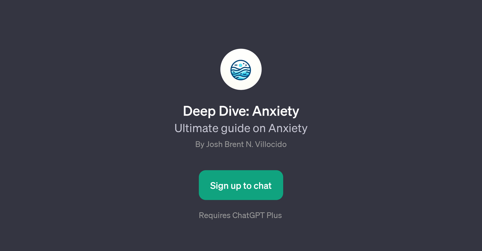 Deep Dive: Anxiety website