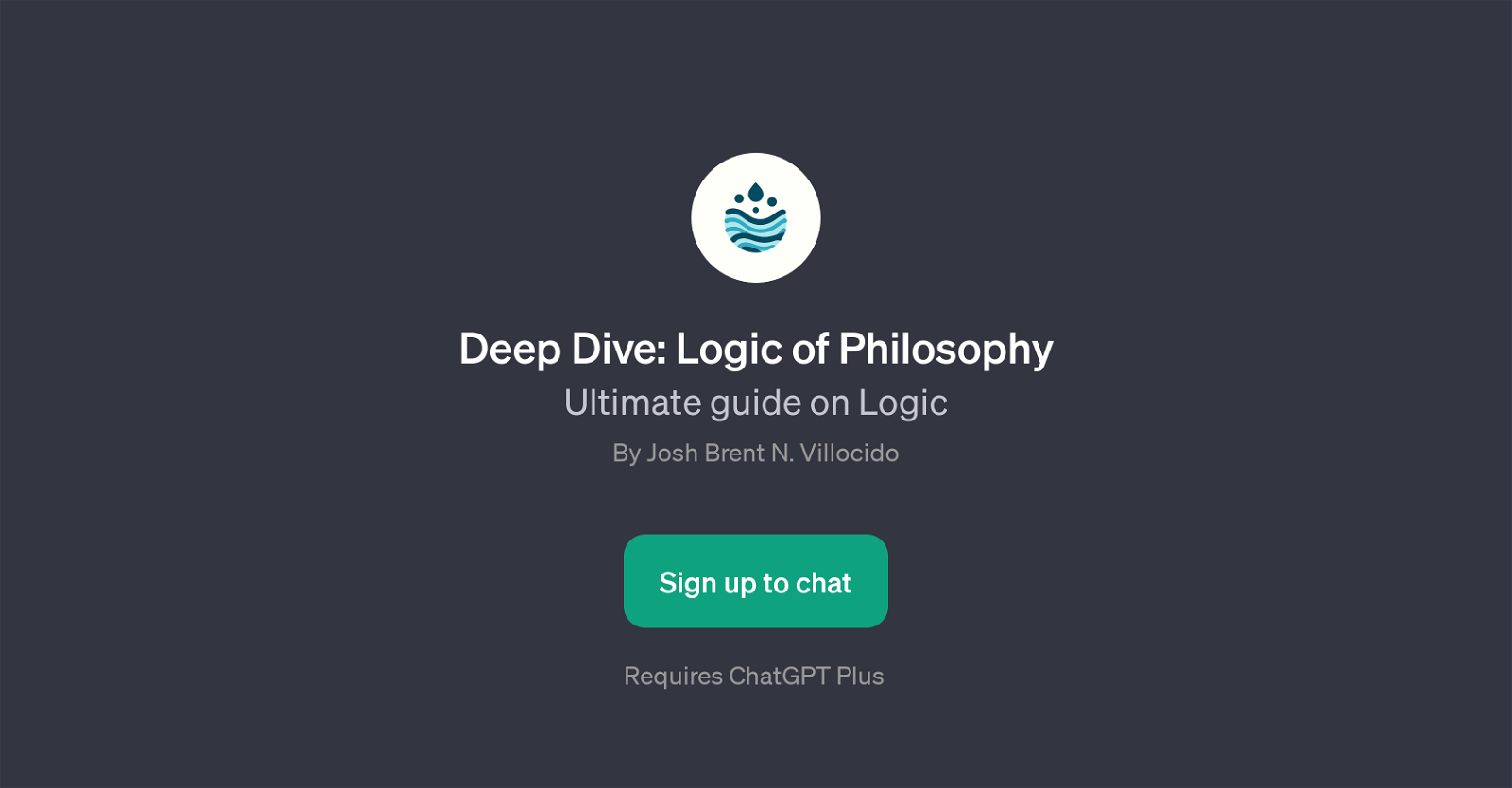 Deep Dive: Logic of Philosophy website