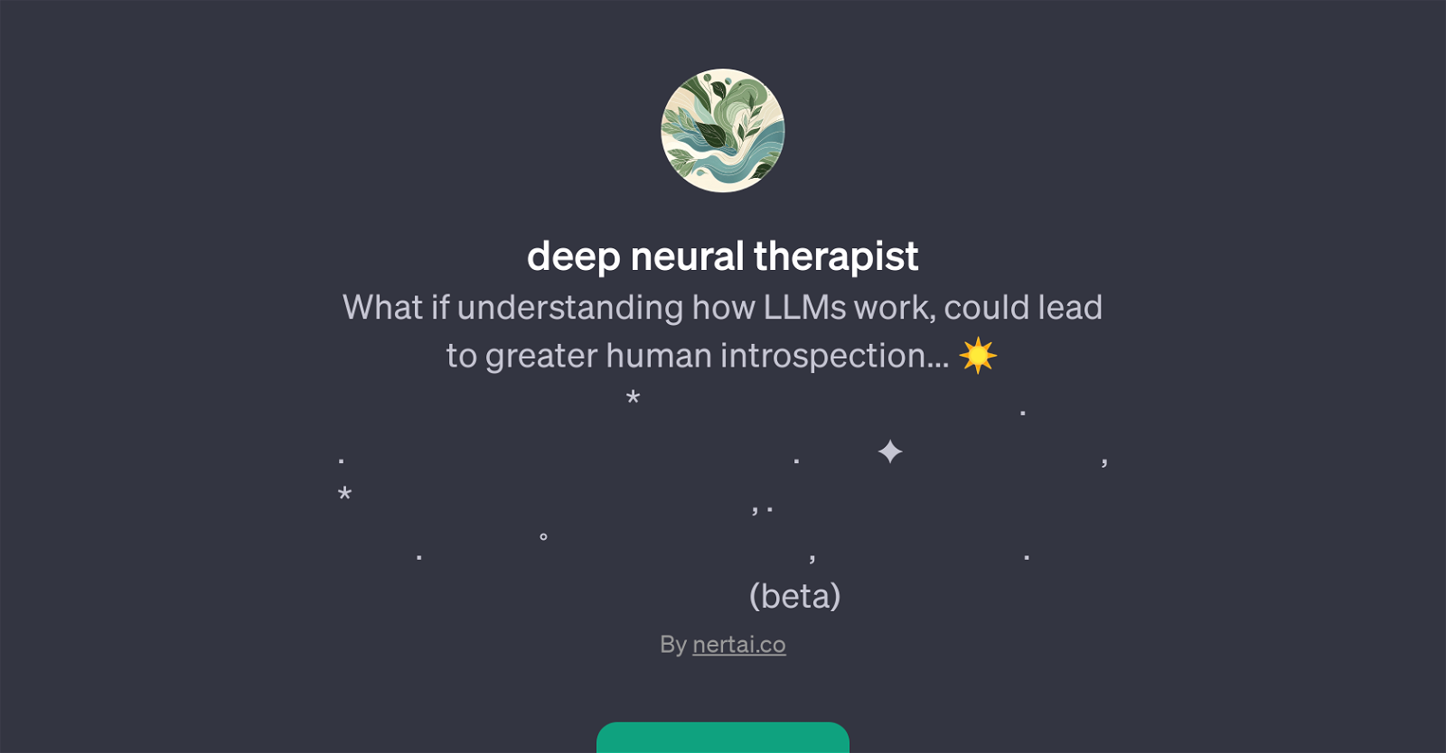 Deep Neural Therapist website
