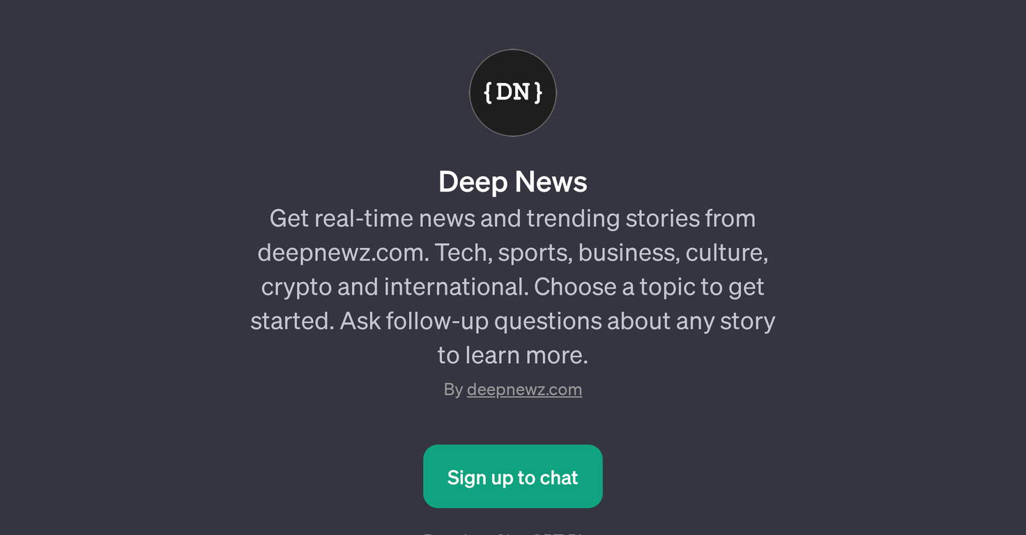 Deep News website