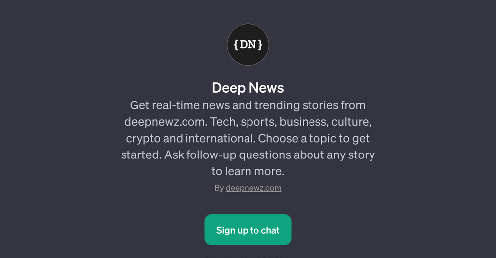 Deep News website