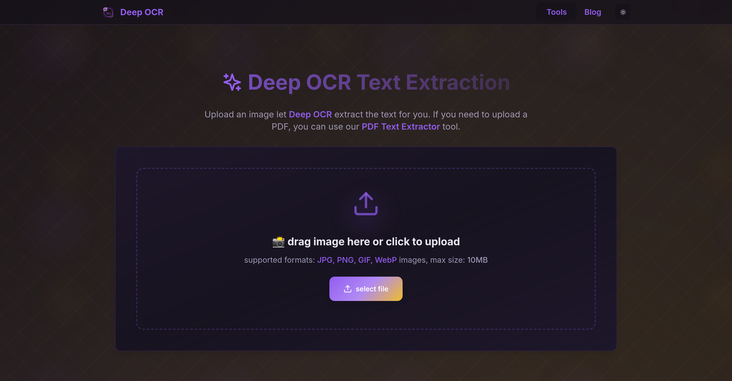 Deep OCR website