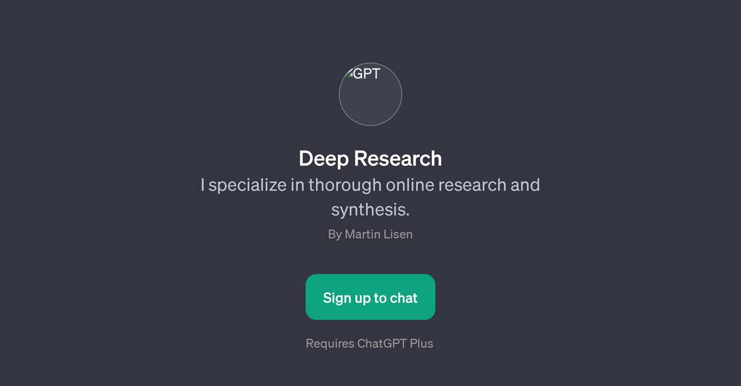 Deep Research website