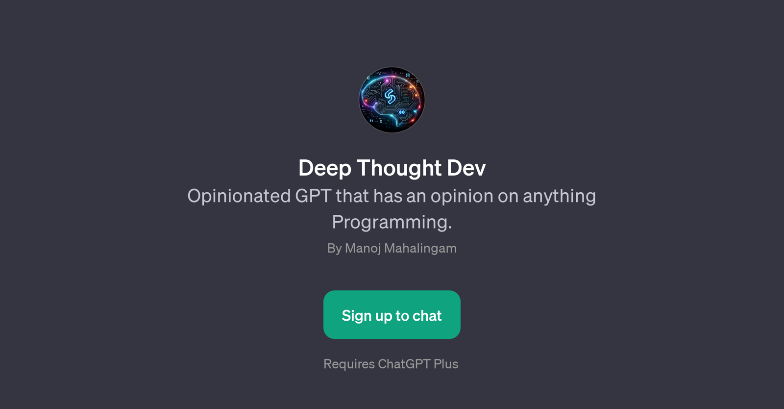 Deep Thought Dev website