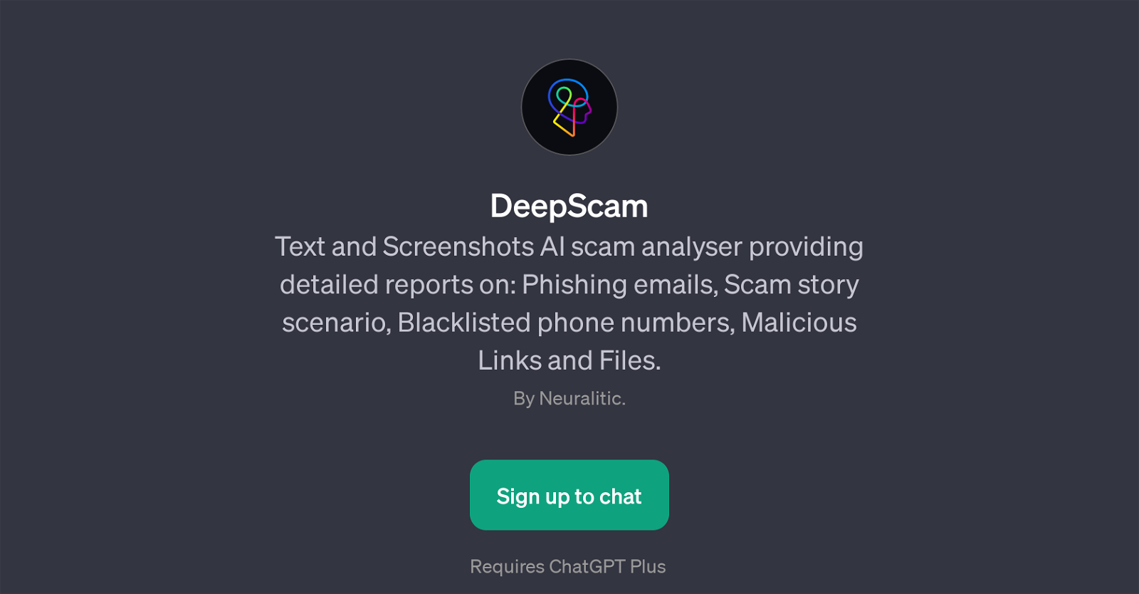 DeepScam website