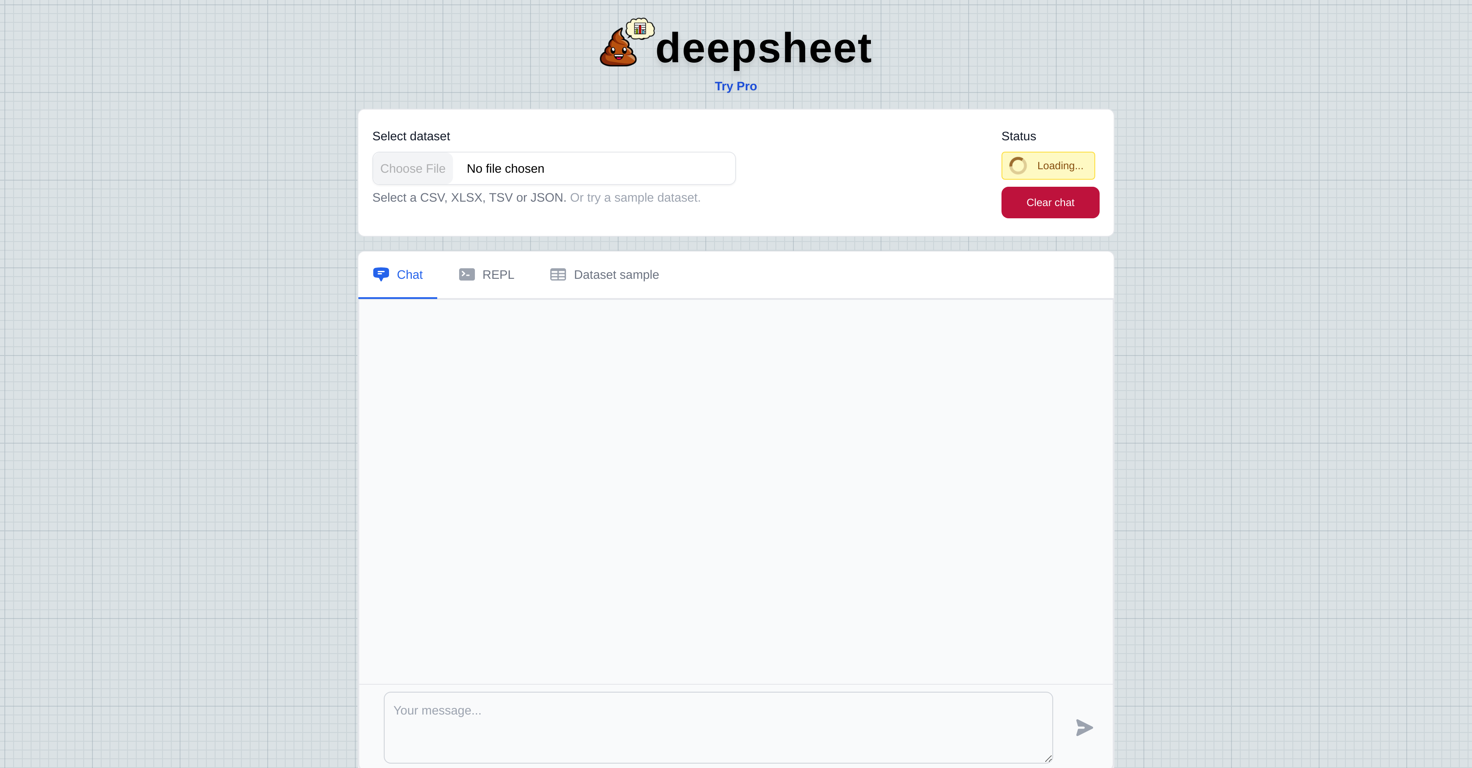 Deepsheet website