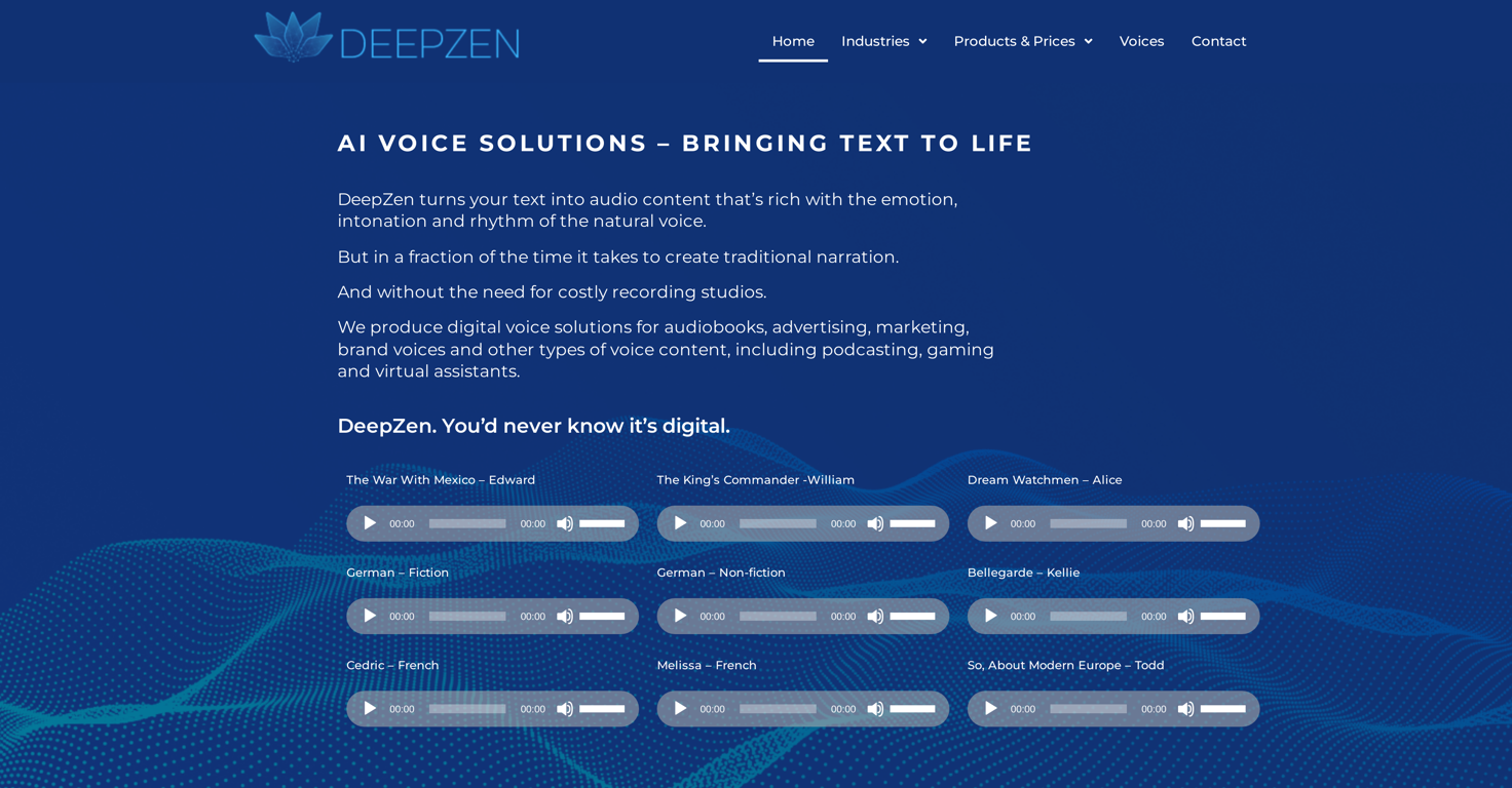 DeepZen website