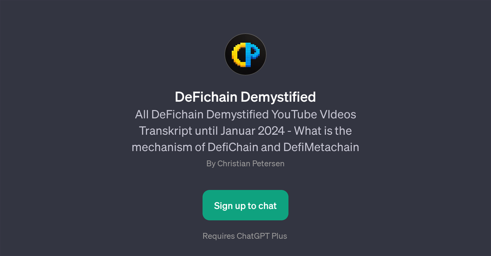 DeFichain Demystified GPT website