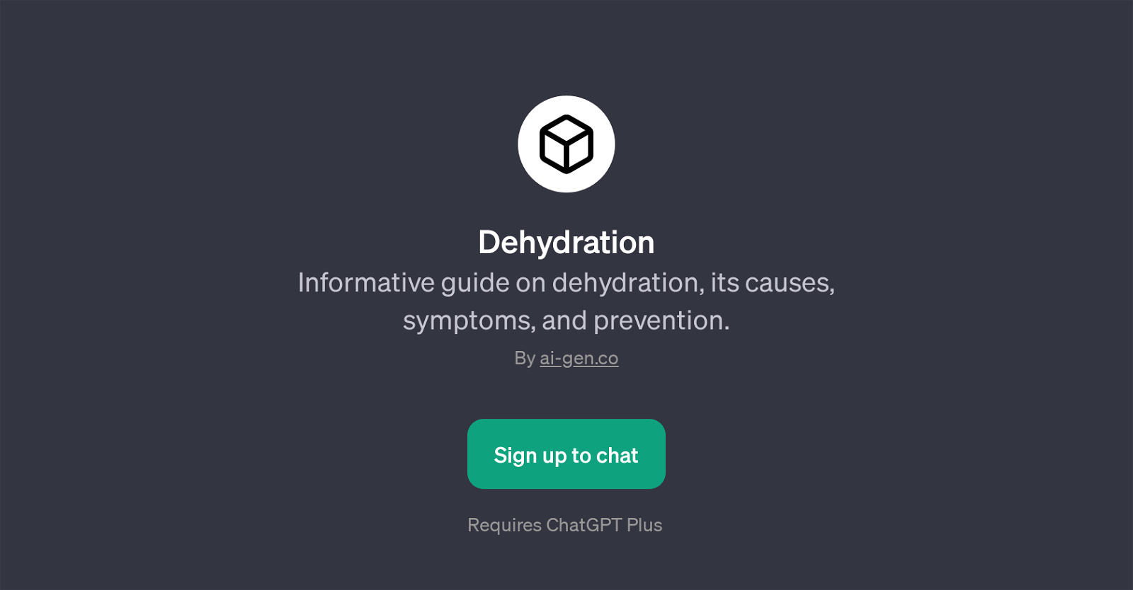Dehydration website