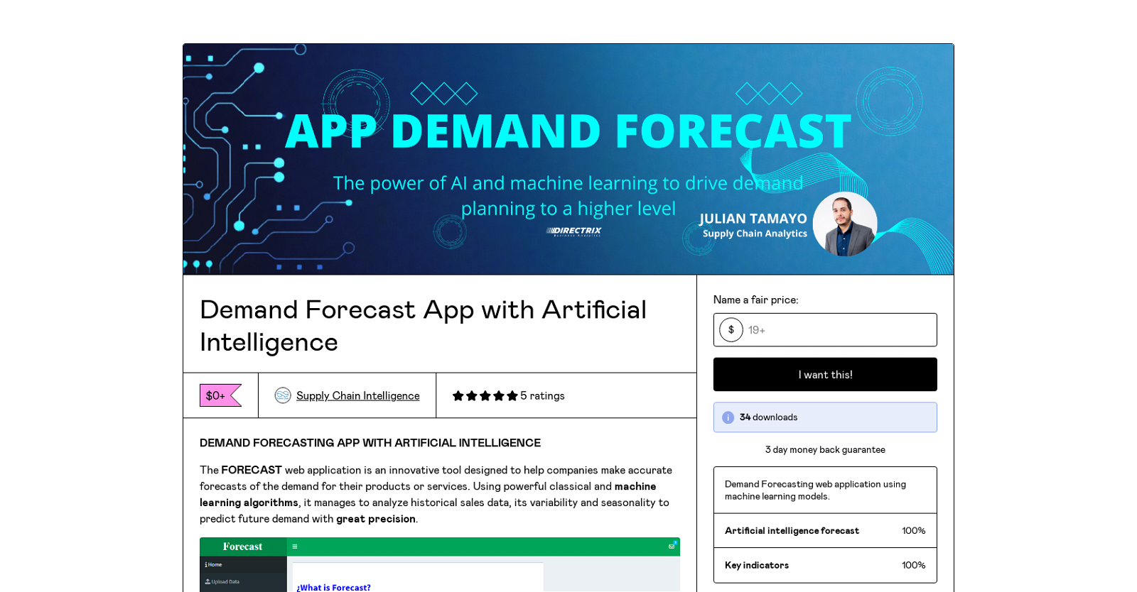 Demand Forecast website