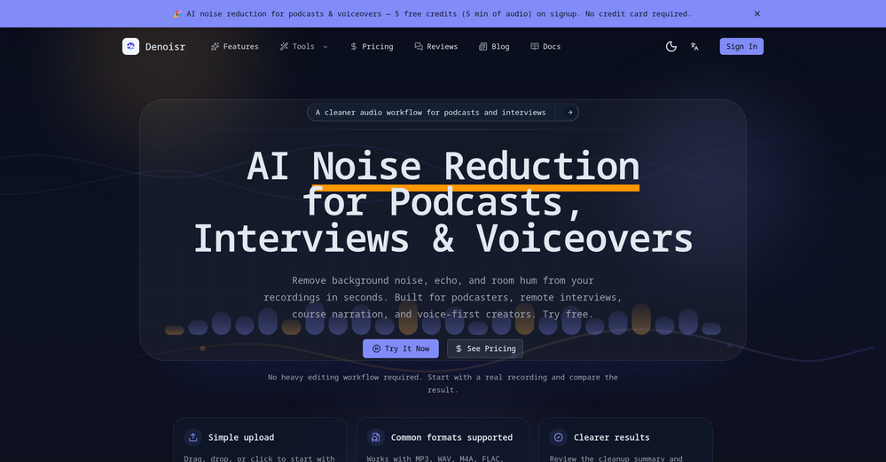 Denoisr website