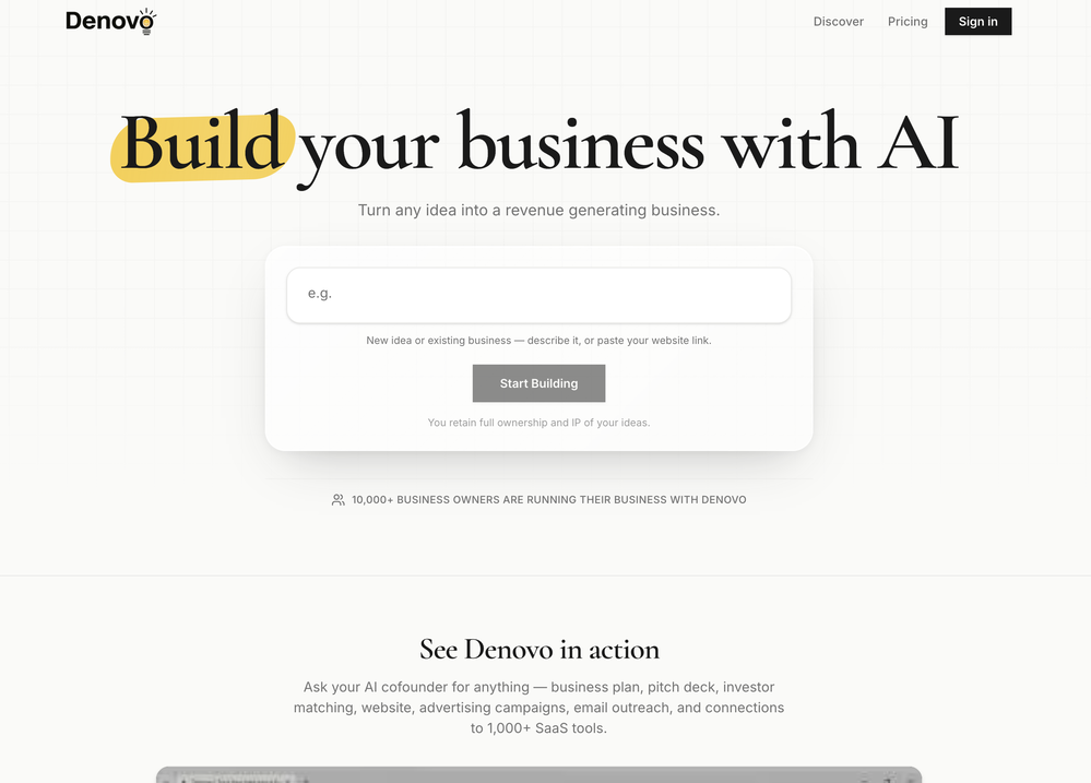 Denovo website