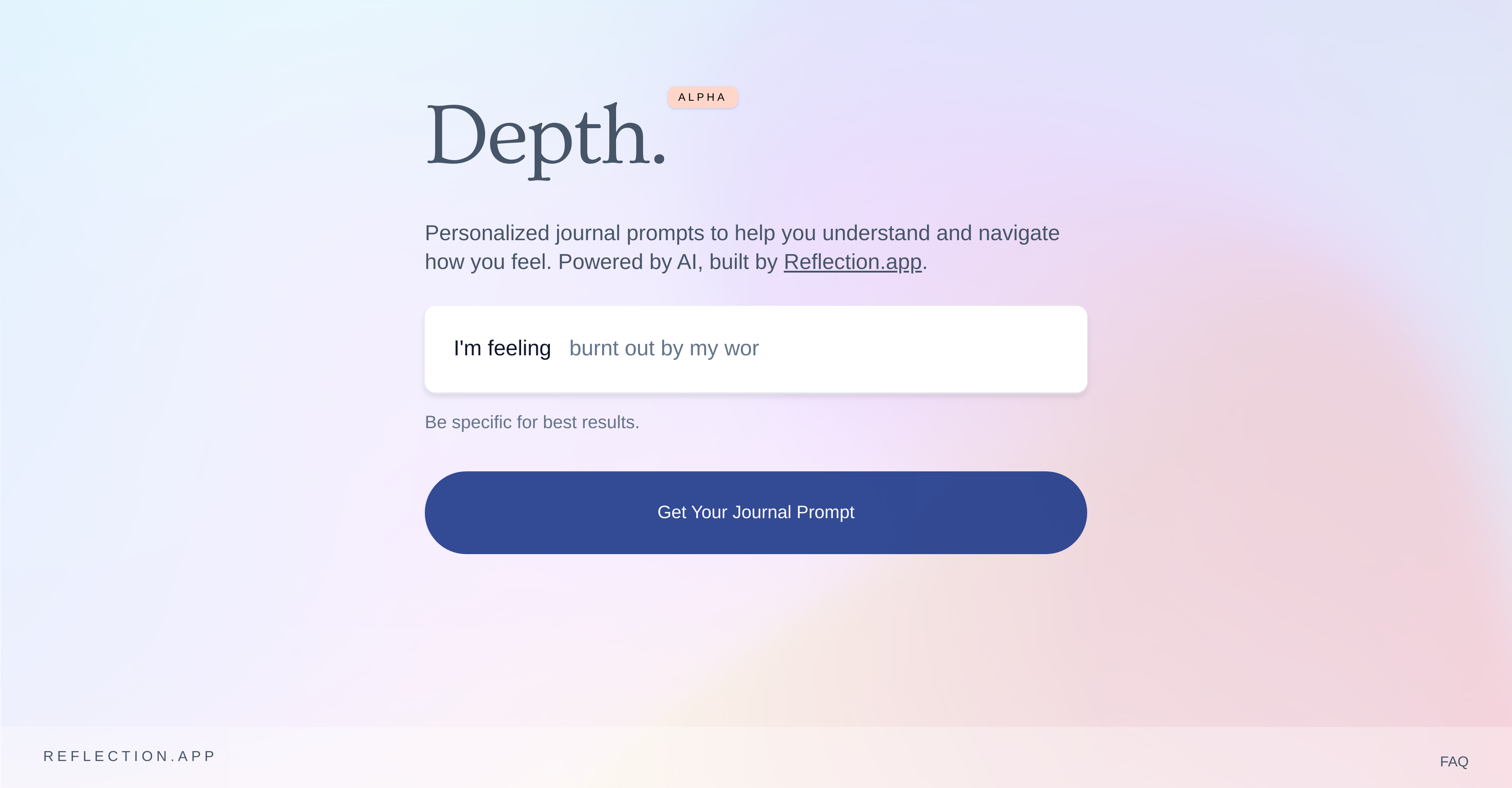 Depth website