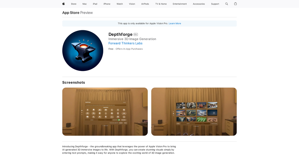 Depthforge website
