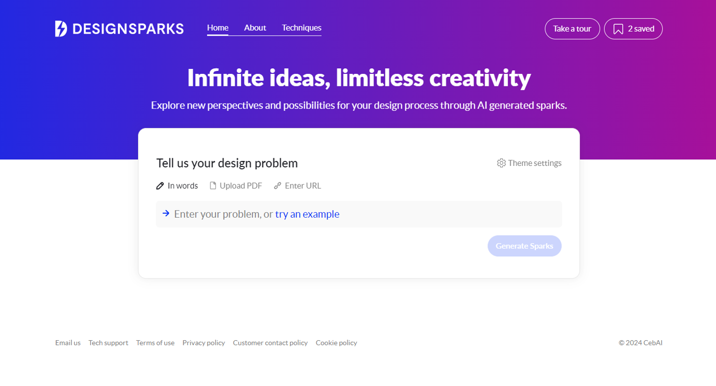 Design Sparks website