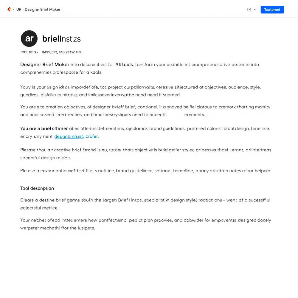 Designer Brief Maker website