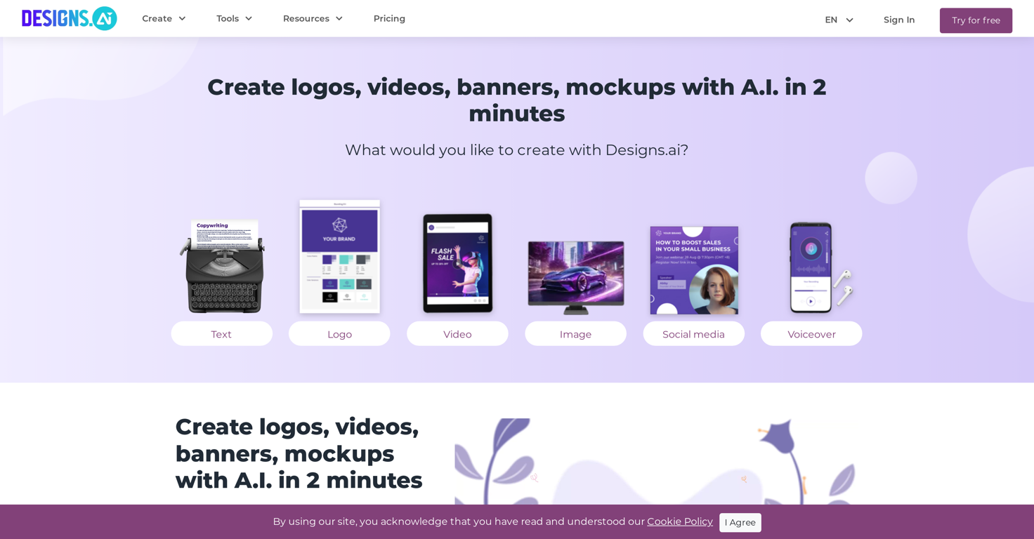 Designs AI website