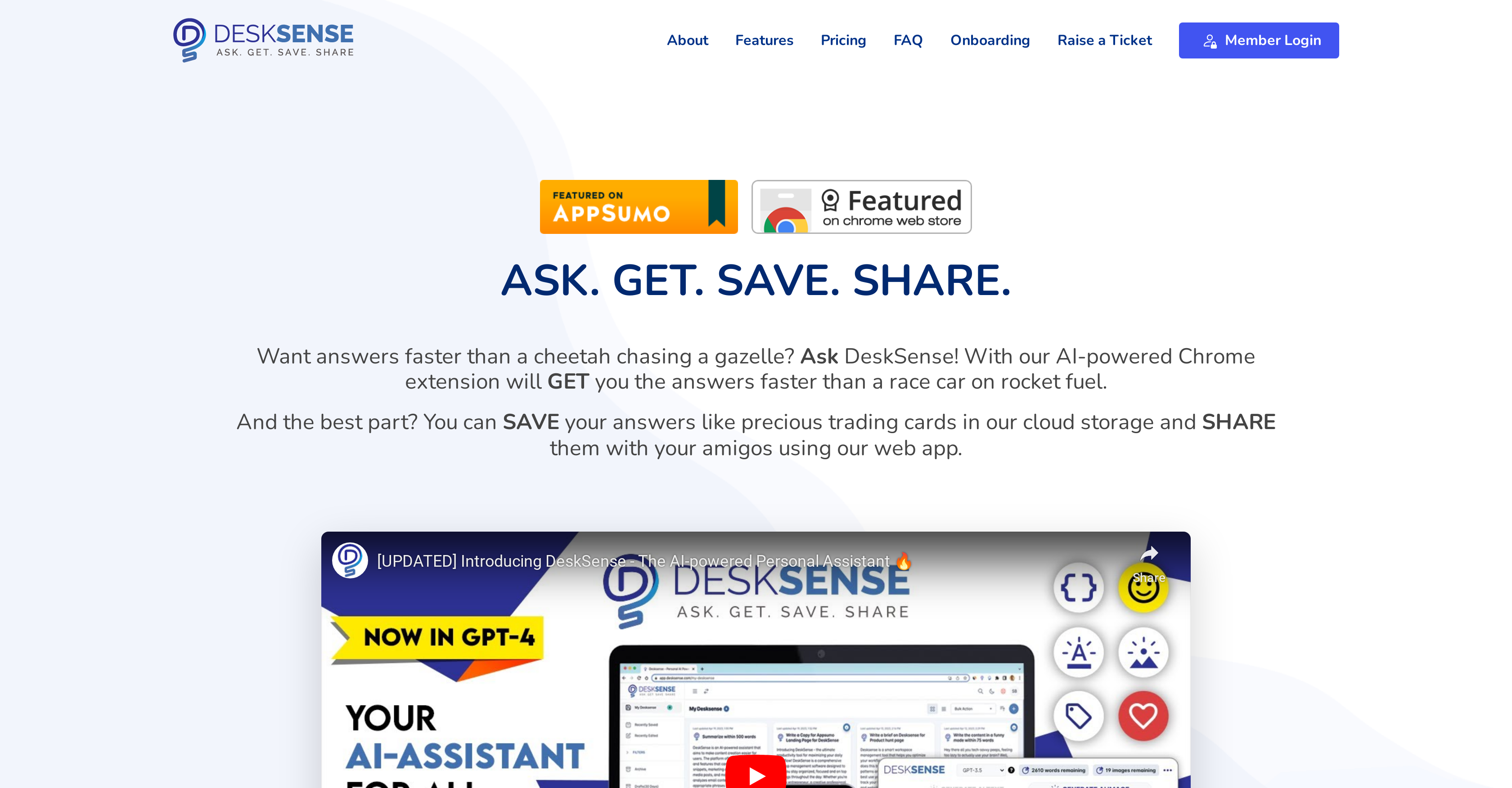 Desksense website